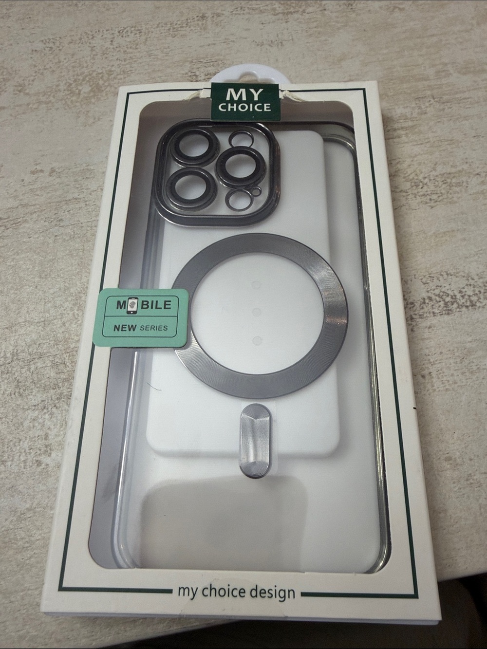 My Choice White Magnetic Ring Phone Case. iPhone 14 Pro Max case